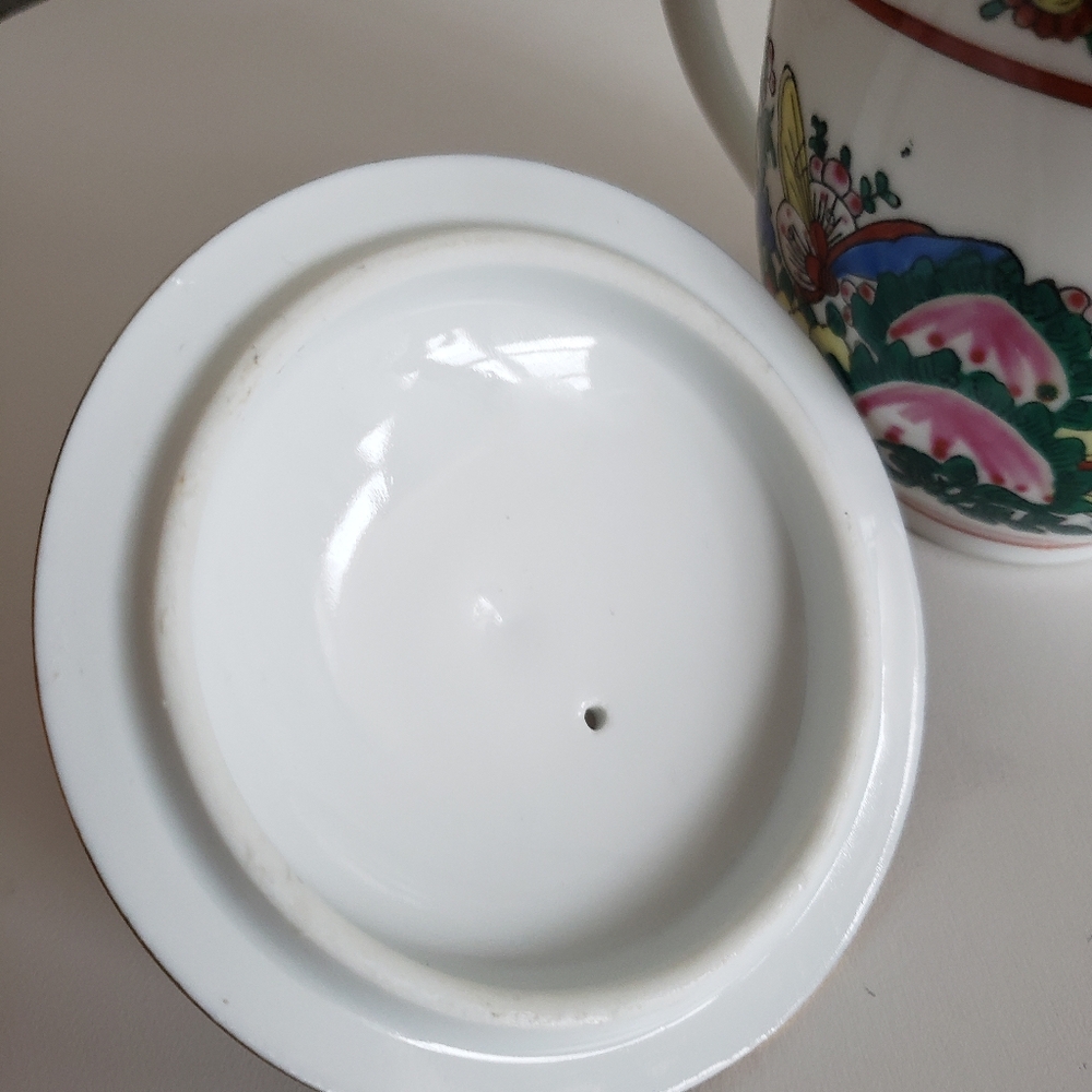 V#intage Handpainted Porcelain Lided Tea Cup 200ml - Picture 6 of 11